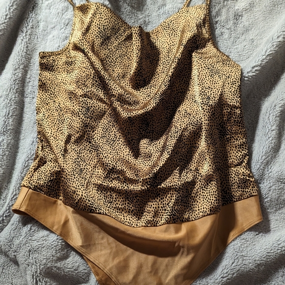 Sincerly Jules Bodysuit  tank Leopard Small - Picture 1 of 4